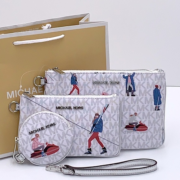 MICHAEL KORS JET SET GIRLS MULTIFUNCTIONAL WRISTLET TRIO BRIGHT WHITE MU… - Picture 1 of 13
